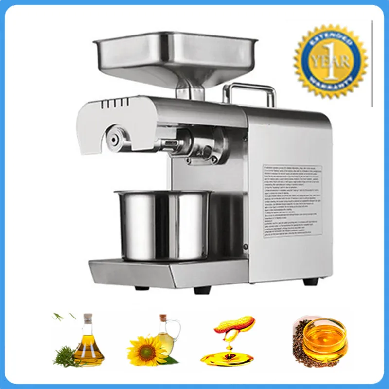 

Automatic Camellia Flax Seed Cold Oil Press Machine Walnut Sunflower Eeeds Peanut Screw Oil Presser Expeller For Coconut Cocoa