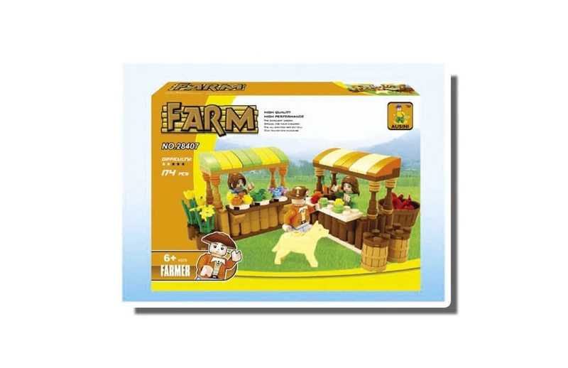

AUSINI Model building kits compatible with lego happy farm 3D blocks Educational toys hobbies for children