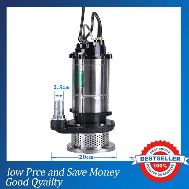 

1500W Non-clogging Dirty Water Transfer Pump 220V Electric Submersible Pump Price 67