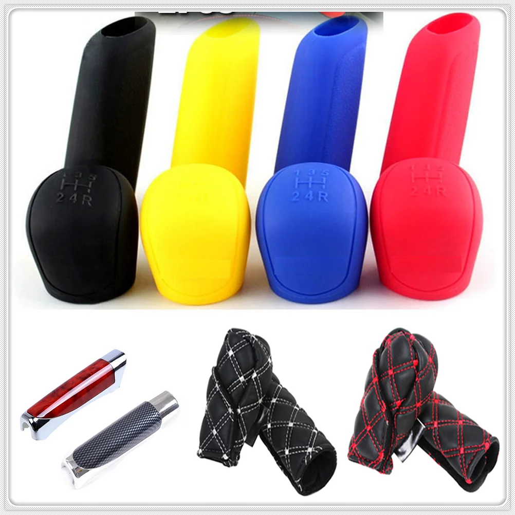 

Car rubber Gear Shift Knob Handbrake Cover Hand Brake stall Case for Toyota Yaris Tundra Tacoma RAV4 Corolla Aygo Avalon Auris