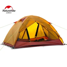 1.7KG Naturehike Ultralight Camping Tent 2 Person 20D Silicone Fabric Double Layers Aluminum Rod Travel Tent Rainproof