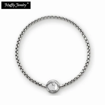 

Blackened Silver Karma Heart Bracelet with Folding Clasp,Europe Style Rebel Jewelry,Bead Jewerly Gift In Silver For Men & Women