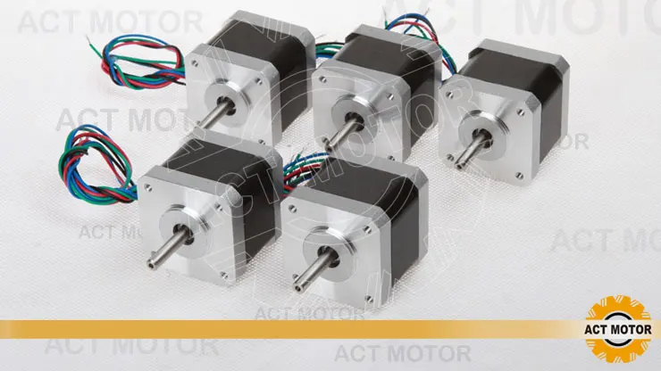 

5PCS nema17 4-lead stepper motor 40MM 1.7A 58OZ-IN ( HOT SELL) CE,ROSH