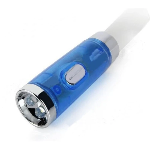 Стильный 4 LED портативная руки гибкий шея обнять лёгкие белый + синий ( 2 x AAA )|light
