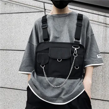 

Unisex Tactical Chest Bag Men Multi-function Cross Shoulder Bags Strap Vest Bag Backpack Outdoor Hunting Pack Hip Hop y10