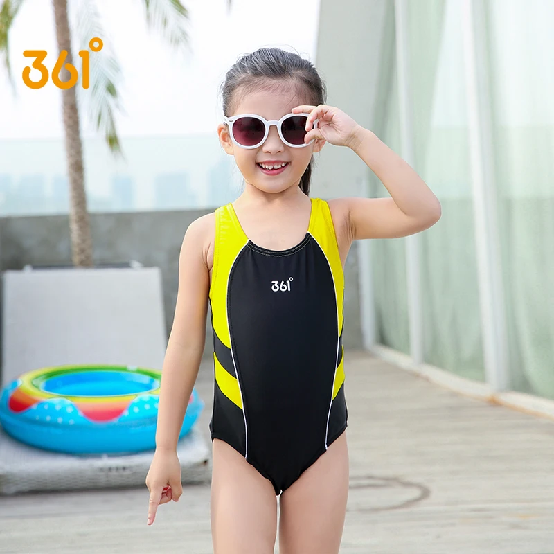 girls Swimwear Age 10 Years HUANQIUE Children One-Piece Swimsuit With Flowers UV Protection 50  