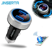 JINSERTA MP3 аудио плеер Bluetooth FM передатчик Hands Free беспроводной FM модулятор двойной usb зарядка для iPhone samsung