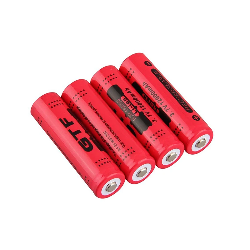 

3.7V 12000mah 18650 Battery LED Flashlight Torch Batteries Li-ion Rechargeable Batteries Portable LED powerbank celular