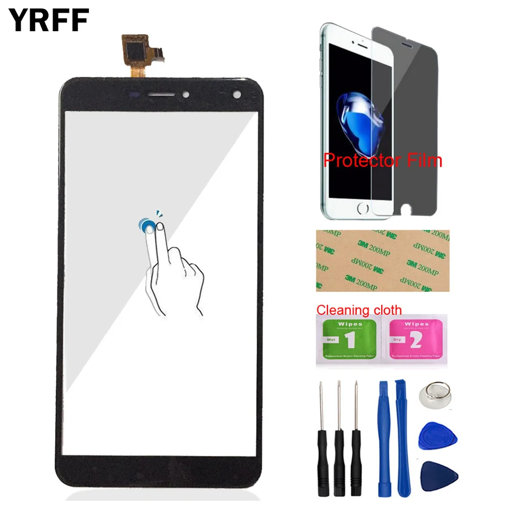 

YRFF AAA Repair For Oukitel U11 Plus Front Touch Screen Touch Digitizer Panel Glass Tools Free Protector Film Adhesive