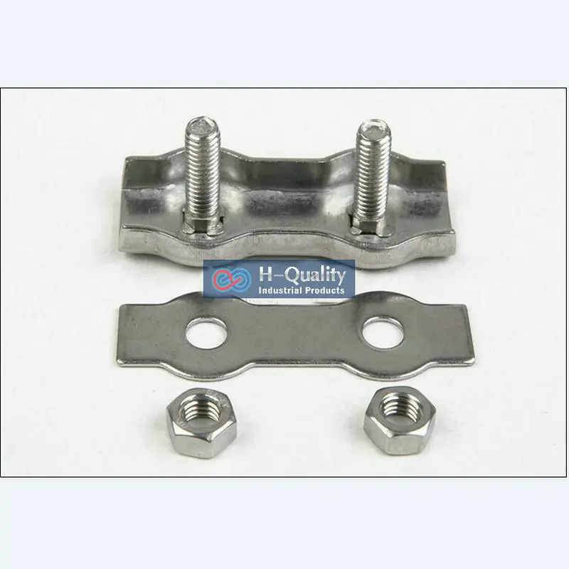 

20PC/Lot M5 304 Stainless Steel Material Duplex Wire Rope Clip Of Wire Rope Fittings Rigging Hardware