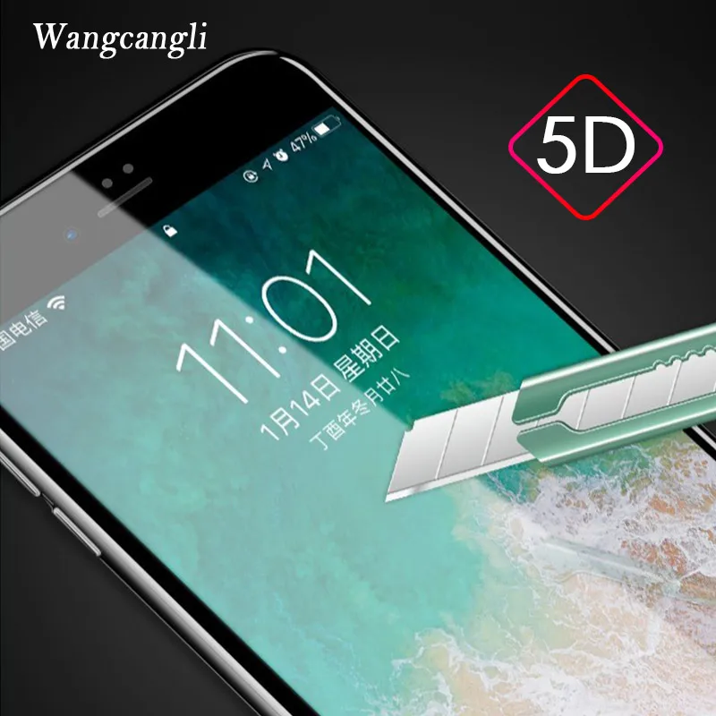 

9H 0.26mm 5D Tempered protective glass on the for iphone xs Screen Protector Film HD Protection Cover Curved Edge