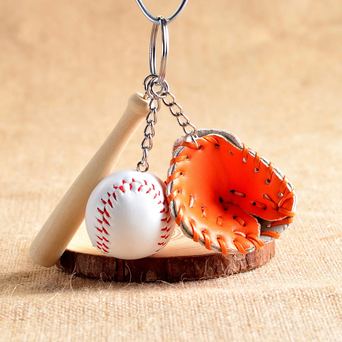 Бейсбол мини сувенир ручной работы Милая база мяч брелок для ключей Спортивная цепь автомобильный брелок в стиле бейсбола новинка подарок L754OLE
