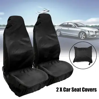

2Pcs Universal Automobiles Seat Covers Polyester Waterproof Auto Car Van Front Rear Seat Cover Protector Car Styling Accessories