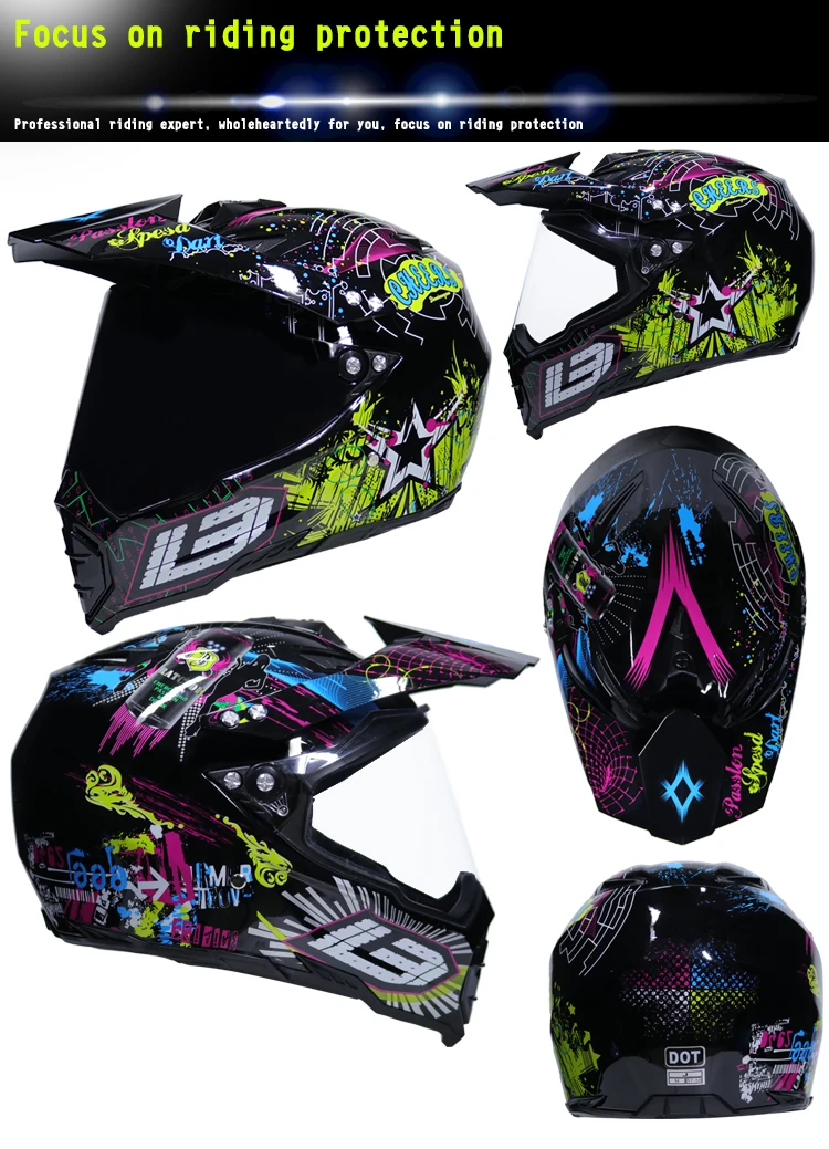 Motocicleta Moto Cross Casco Capacete мотоциклетный шлем грязи велосипед внедорожный Мотокросс MX шлемы DOT