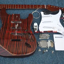 Незаконченный электрогитара с zebra Дерево тела/шеи BJ-129