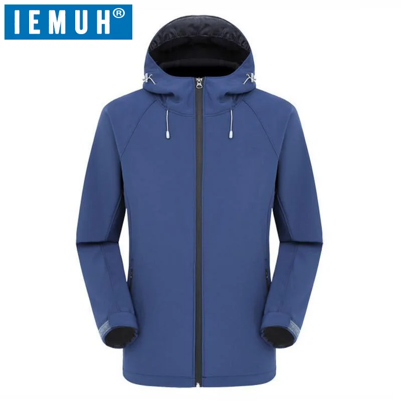 

IEMUH Brand Hiking Jackets Windproof Waterproof Softshell Outdoor Jackets Men Warm Coat Camping Trekking With Fleece Jackets