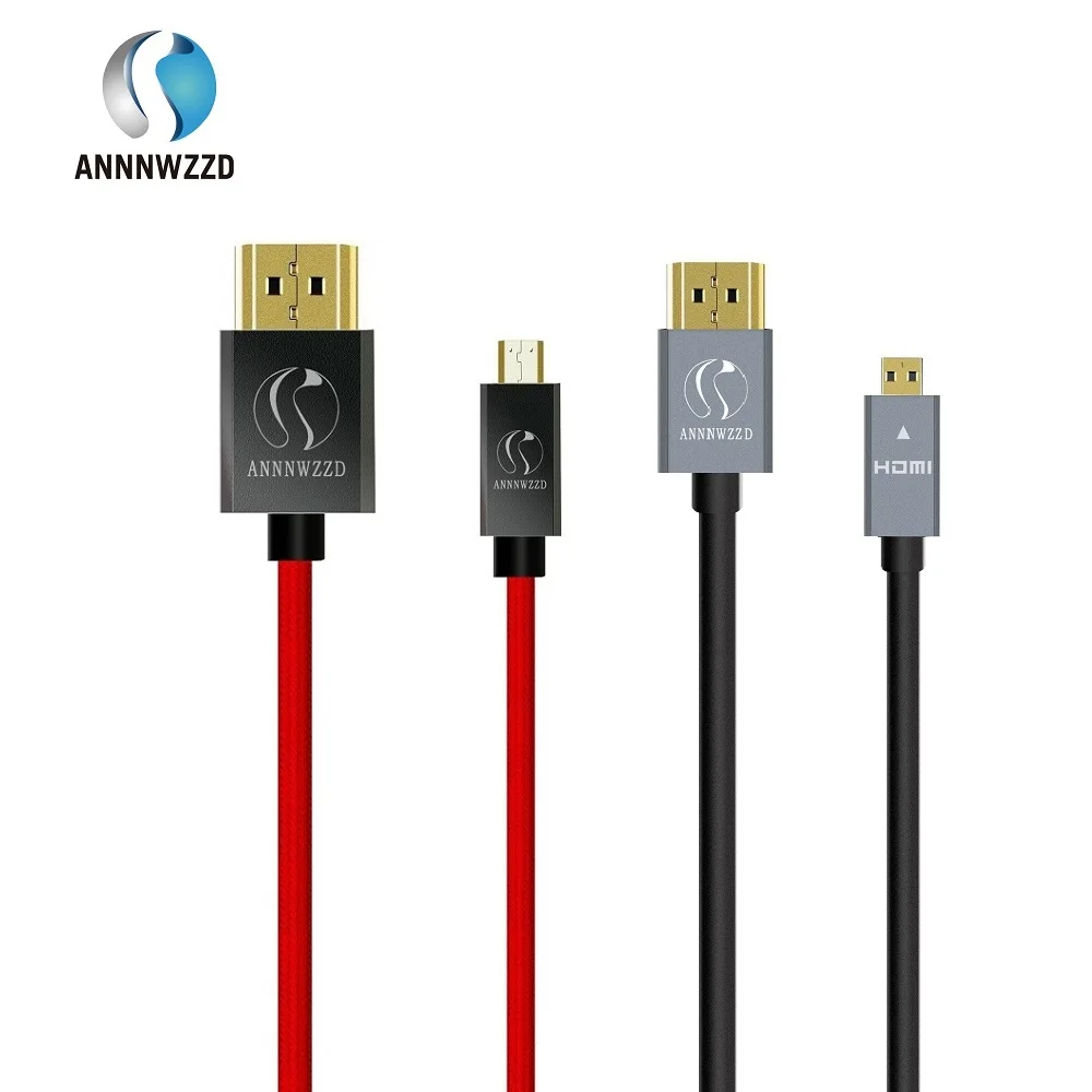 Annwzzd микро HDMI(тип D) к HDMI(тип A) позолоченный(высокая скорость) микро HDMI кабель 1.4a 2,0 Реального 3D и Ethernet