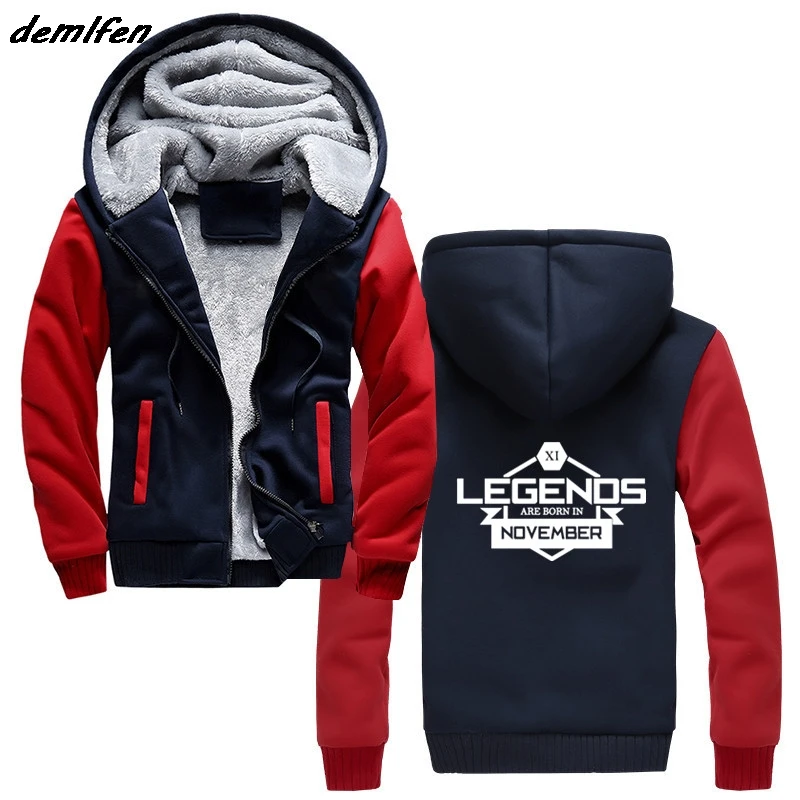

Legends Are Born In November Men's Hoodie Birthday Gift Scorpio Sagittarius Gift Casual Thick Sweatshirt Novelty Harajuku