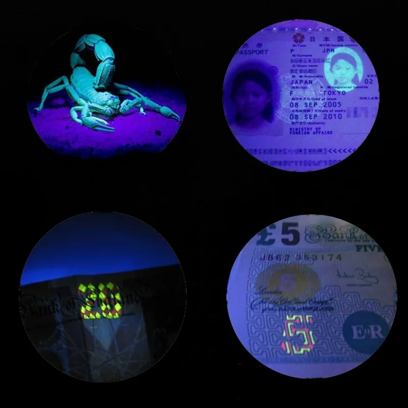AloneFire SV001 365nm Светодиодный УФ светильник флэш для путешествий отеля безопасность