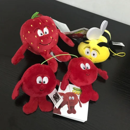 Детская плюшевая игрушка фрукты серии вишня, клубника, Пчела маленький кулон подарок на день рождения