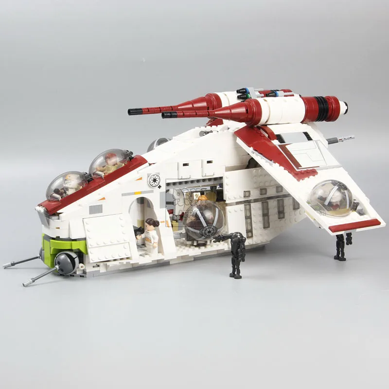 

2018 New LEPIN 05041 1175Pcs Star War Republic Gunship Model Building Kits Set Blocks Bricks Compatible Toys Gift 75021