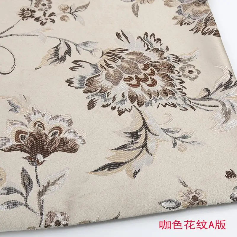 1 meter High Quality Jacquard Fabric For Sofa Cloth Curtain Cushion Chair Table Seat Floral Flower Upholstery Material Tissus - Color: 3