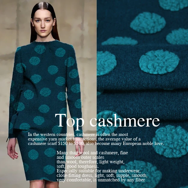 

Silk Fabric States Imports Of High-end Stereo Circle Fleeciness Feeling Big Runway Looks Blue Cashmere Wool Coat Cloth Fabrics