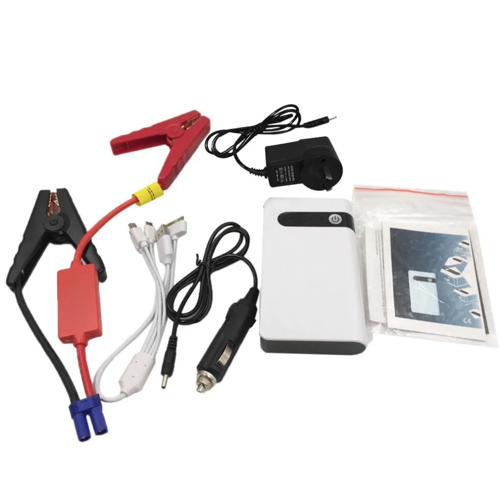 

Professioanl 12000MAH Car Jump Starter 12V Large Capacity White Power Bank Mini Multifunctional Starter with LED Lighting Hot