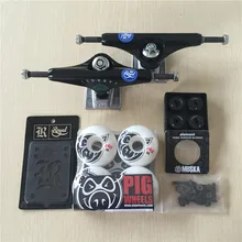 2016 Pro Skate Board Original Royal Aluminum 5.25″ Skateboard Trucks And PIG PU Skate Wheels ELEMENT ABEC-7 Bearings