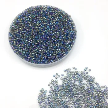 

16g 1000X 2mm 12/0 AB Gray Colored Round Transparent Loose Spacer Beads Cezch Glass Seed Beads Handmade Jewelry DIY Garment Bead