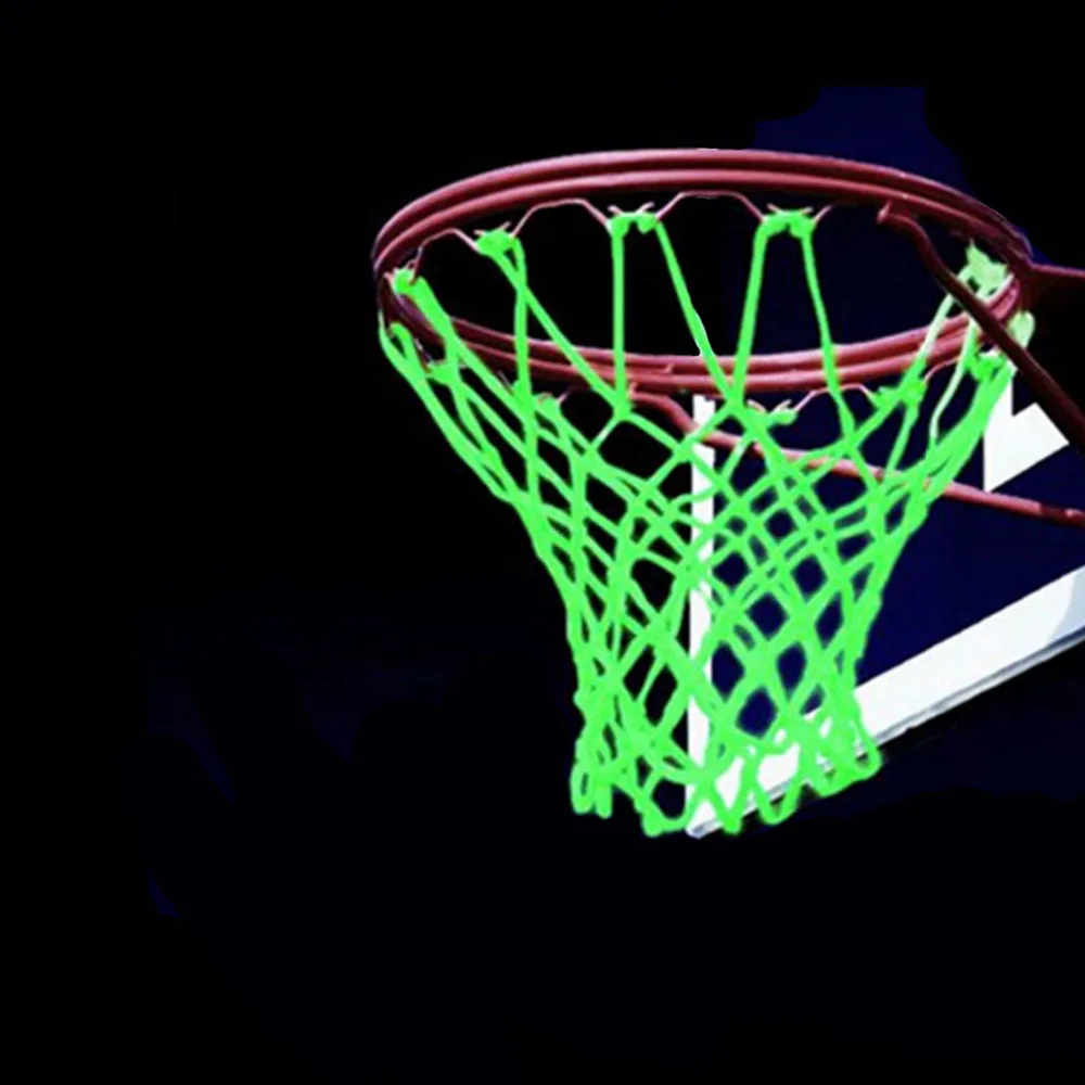 Новые светящиеся свет съемки Training зеленый световой баскетбольная сетка щит мяч нейлоновая сетка Стандартный баскетбольное кольцо Net