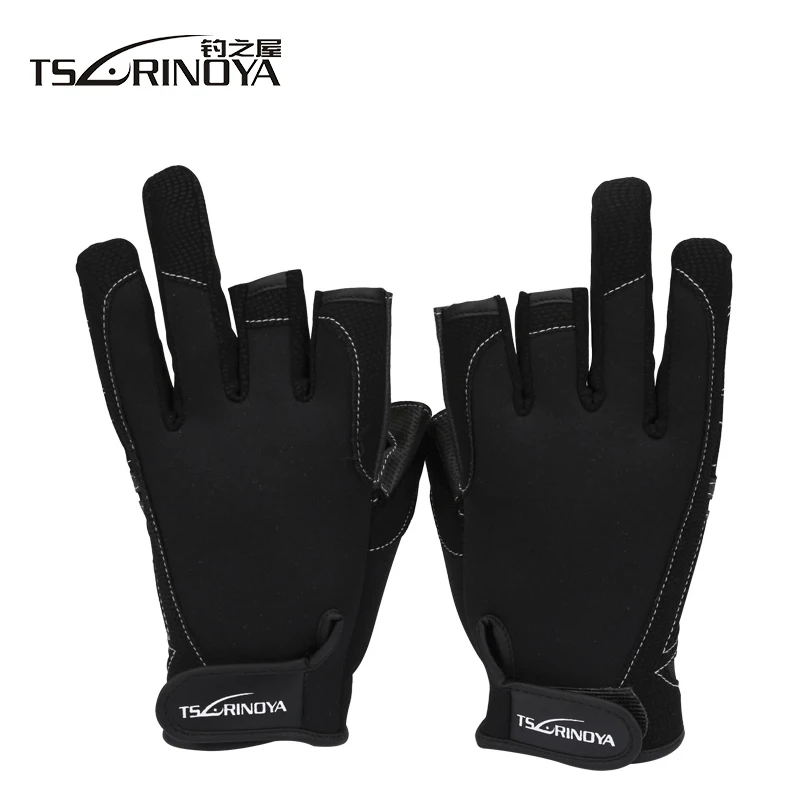 Tsurinoya 17-3A 3 Half-Finger Breathable Anti-Slip Fishing Lure Gloves Anti-slip Cut Finger Sport | Спорт и развлечения