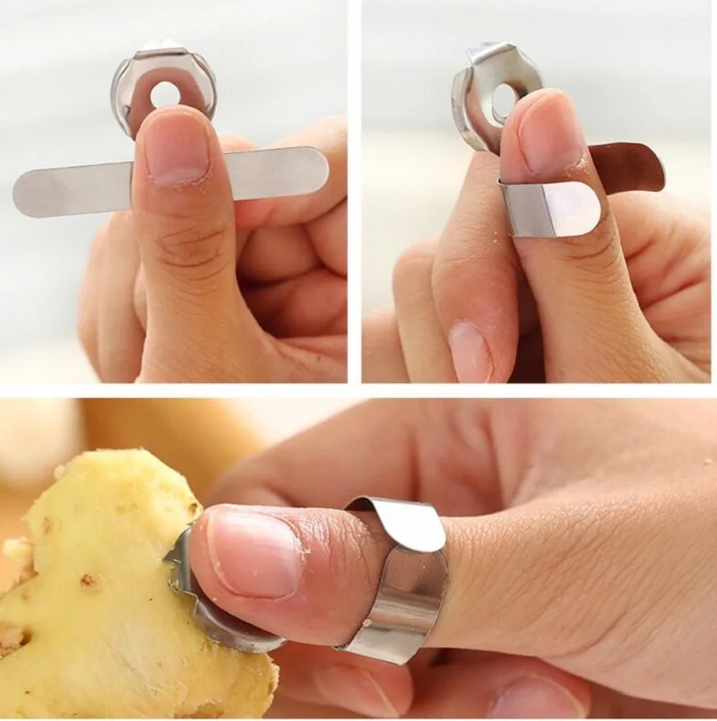 2Pcs Practical Stainless Steel Kitchen Gadget Garlic Ginger Cutter