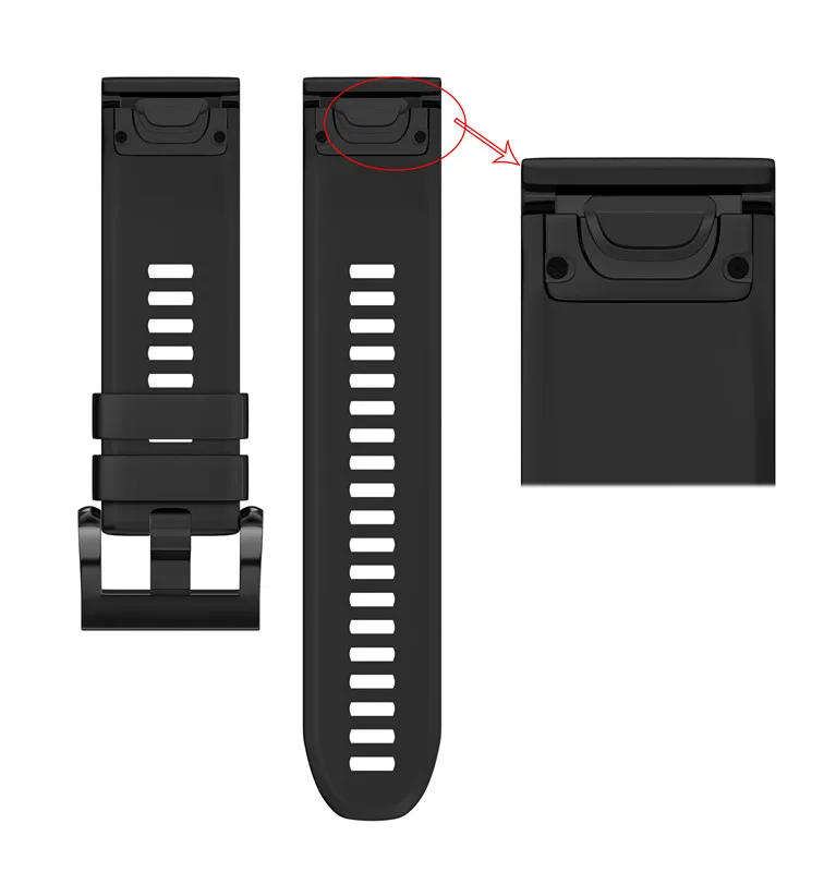 

Replacement Band Easy Fit 22mm Silicone Watch Strap Watchbands for Garmin Fenix 5 Quatix 5 Sapphire, Forerunner 935 Approach S60