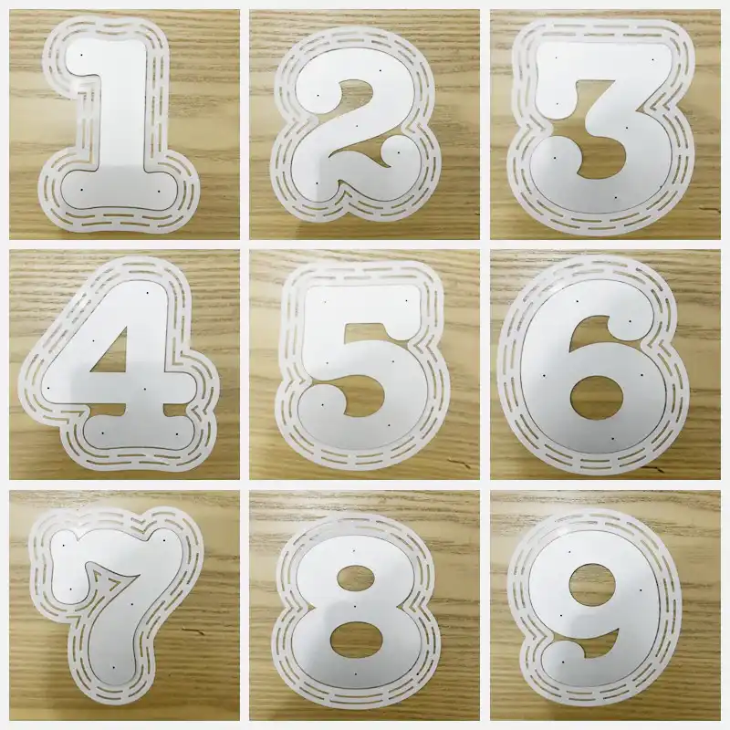 SXLFY Numbers 0-9 Metal Cutting Dies for Card Making and Scrapbooking Birthday DIY Craft Die Cuts