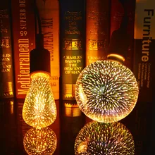 Креативная 3D Настольная лампа с эффектом фейерверка, светодиодный светильник, настольная лампа для дома, спальни, рождественской декоративной лампы, праздничные ночные светильники E27 110 В/220 В