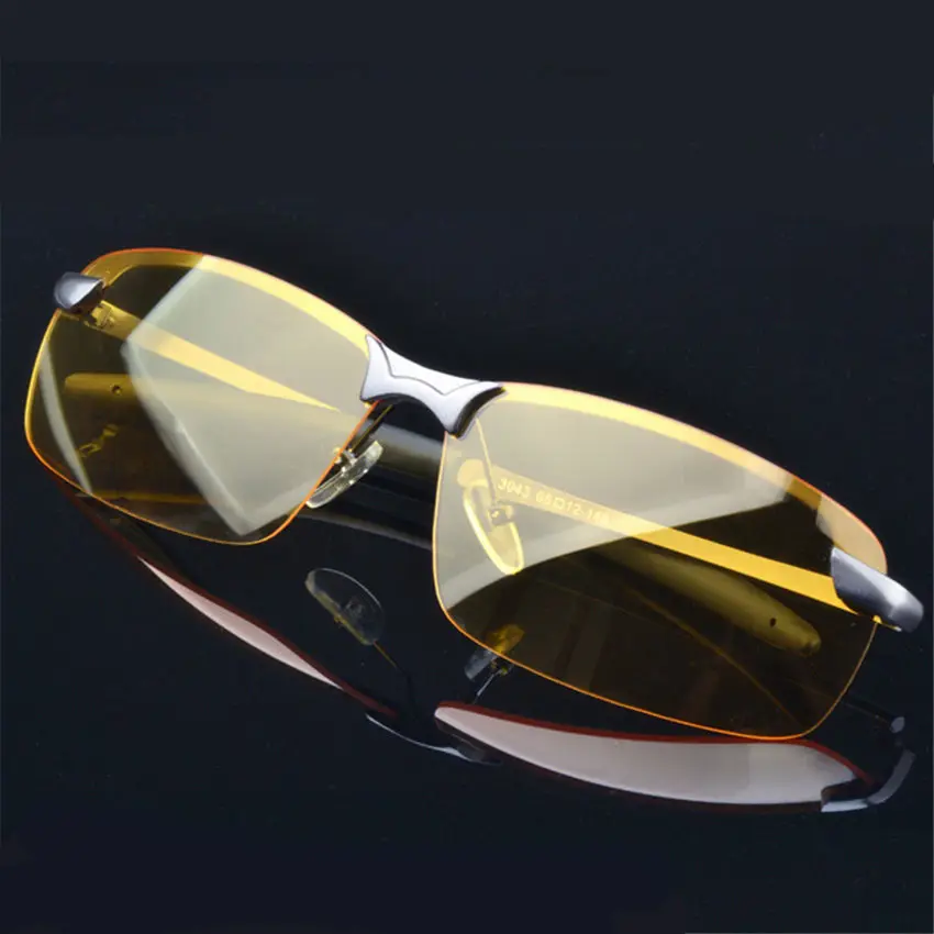Alloy UV400 Polarized Men's Driver Night Vision Goggles Sunglasses