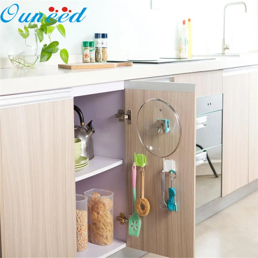 

New Qualified Storage Plastic Kitchen Rack Pot Pan Cover Shell Cover Sucker Tool Bracket Storage Rack Levert Dropship