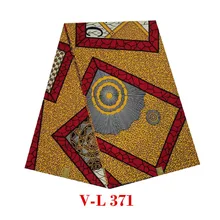 Высококачественный дышащий воск голландский Африканский костюм воск Анкара дизайн печатный в ткани дышащий V-L 371