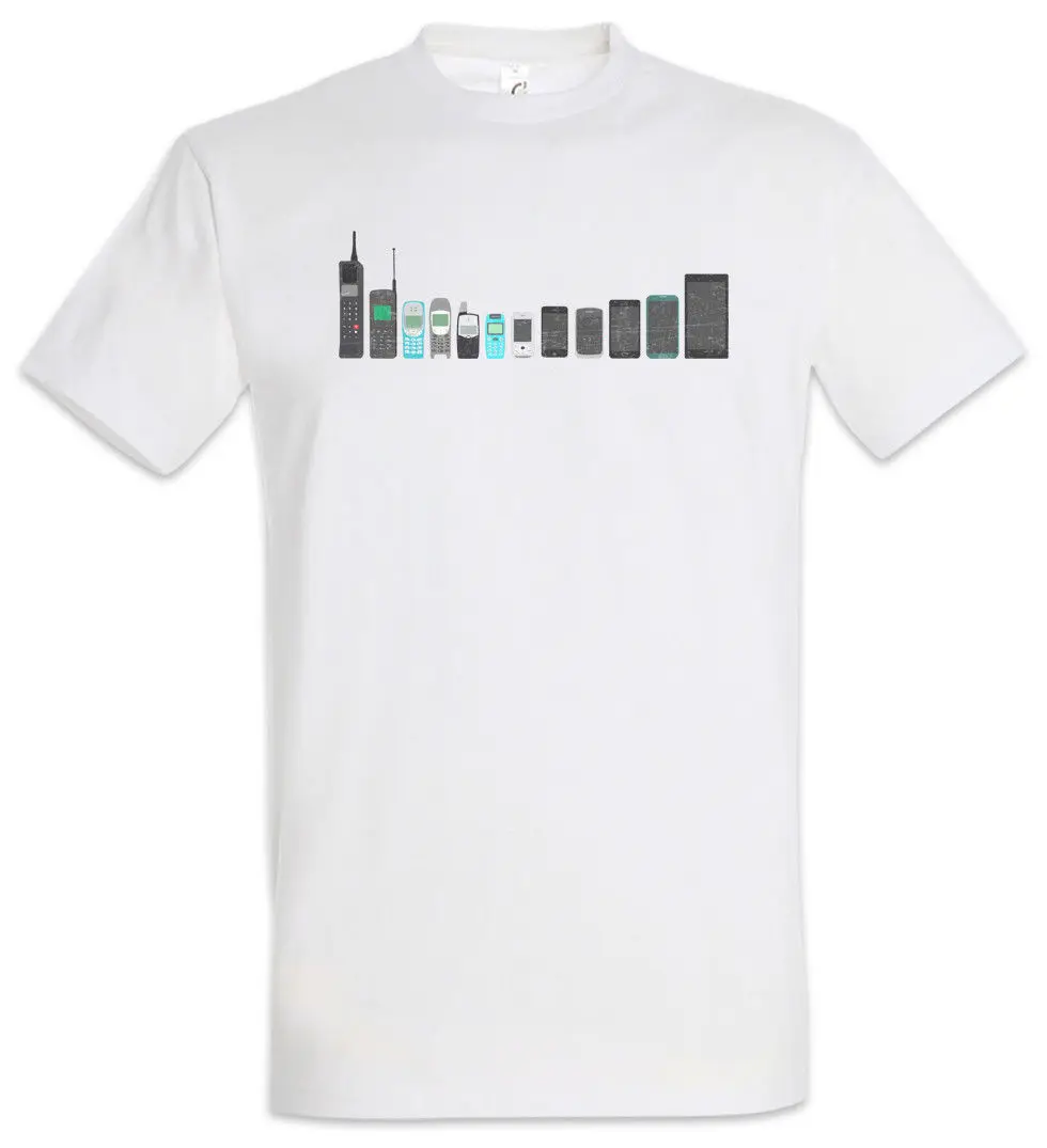 Mobile Phone Evolution T Shirt Fun Geek Nerd Darwin Human