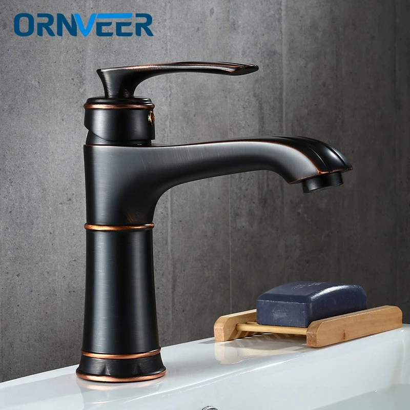 Basin Faucets Antique Color Brass Crane Bathroom Faucets Hot and Cold Water Mixer Tap Contemporary Mixer Tap torneira basin faucets antique black oil brass crane bathroom faucets hot and cold water mixer tap contemporary mixer tap torneira