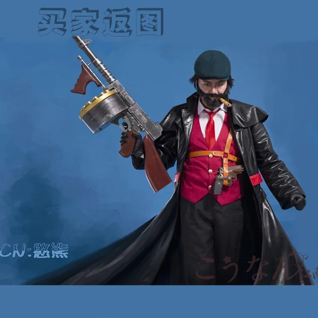 

LOL Graves Uniforms Cosplay Costume Free Shipping + Gun