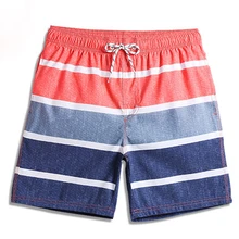 Брендовые летние мужские шорты для плаванья praia Гавайские бермуды купальный костюм для мужчин купальный костюм сексуальные полосатые пляжные спортивные серфинги