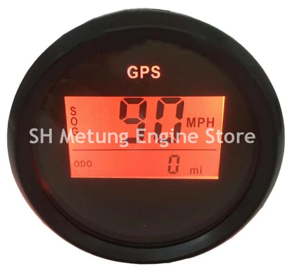 1pc Brand New 52mm Digital GPS Odometers Auto Meters Speedometers 0