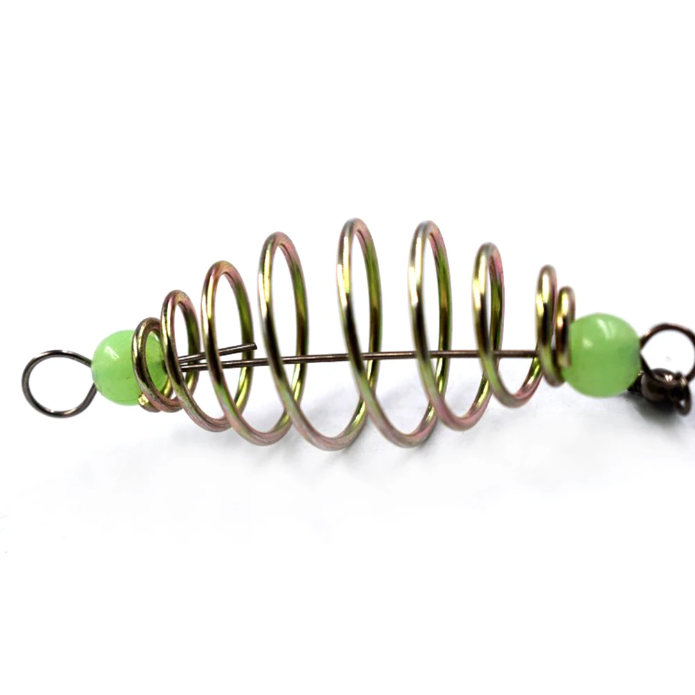 

5Pcs Carp Stainless Steel Professional Holder Fishing Feeder Bait Accessories Tool Inline Hanging Tackle With Luminous Balls