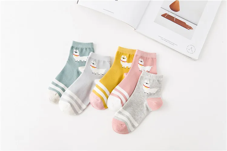 Носки Alpaca Sox кофейного, коричневого, серого цвета, теплые, удобные, милые, каваи ламы, винтажные, Ретро стиль, шерсть, Mori Girl, дропшиппинг