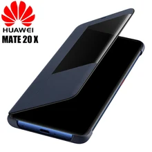 Huawei mate 20 X чехол официальный huawei mate 20 X флип-чехол Smart touch view window PU кожаный матовый чехол 20X чехлы для телефонов