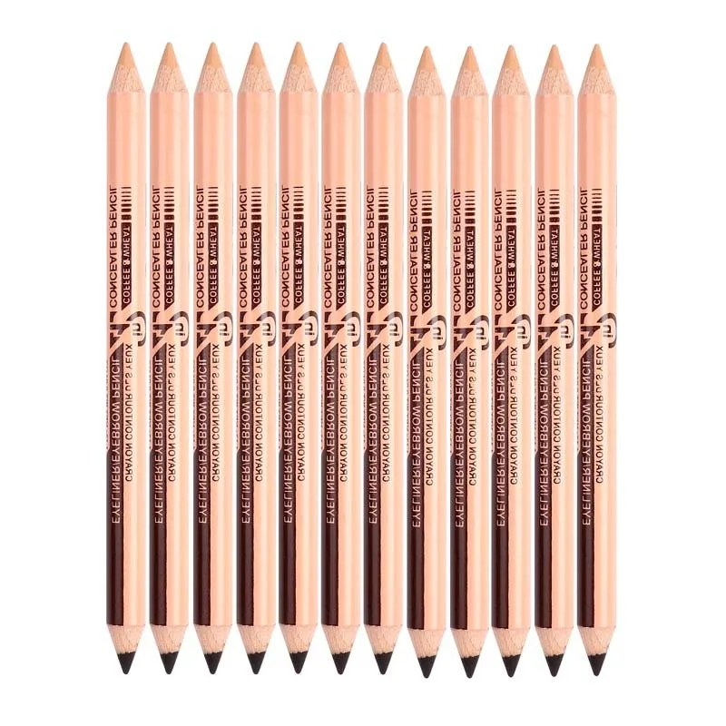 

Hot Fashion 2 in 1 Professional Eyeliner Stick Double Ended Long Lasting Eyeliner Eyebrow Pen+Concealer Pencil Female Eye Makeup