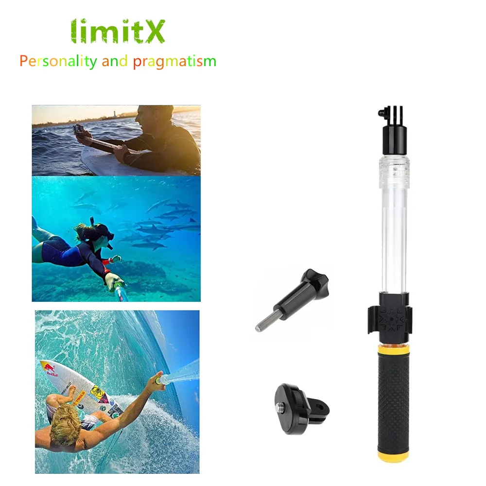 3 2 Session Sony HDR-AZ1 HDR-AS20 AS30V FDR-X1000VR Polaroid XS100i etc Lightwish XShot 14-24inches Transparent Floating Extension Extendable Selfie Pole Monopod for Gopro Hero4 3 