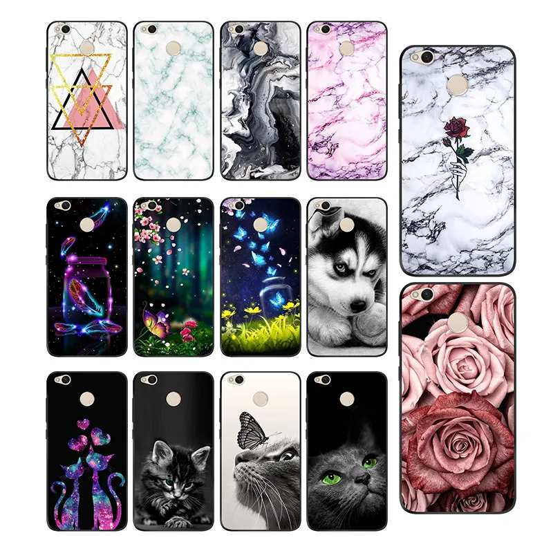 

5.0" Soft Silicon Funda Redmi 4X Phone Case For Xiaomi Redmi 4 X Matte Case Cover Black TPU Redmi4X Xiomi Redmi4 X Coque